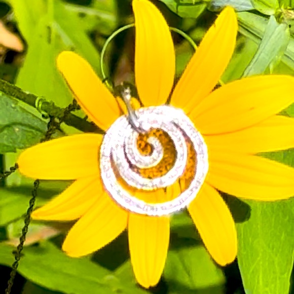 925 Stamped Silver REAL DIAMONDS Spiral of Life Necklace - Picture 3 of 13